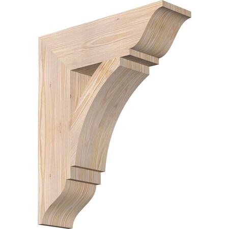 Ekena Millwork Thorton Traditional Smooth Bracket, Douglas Fir, 5 1/2"W x 20"D x 24"H BKT06X20X24THR01SDF